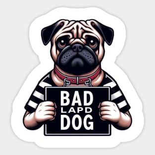 LAPD Bad Dog Mug Shot Sticker